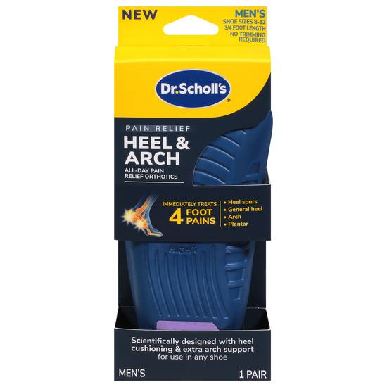 Dr. Scholl's Men's Heel & Arch Pain Relief Orthotics