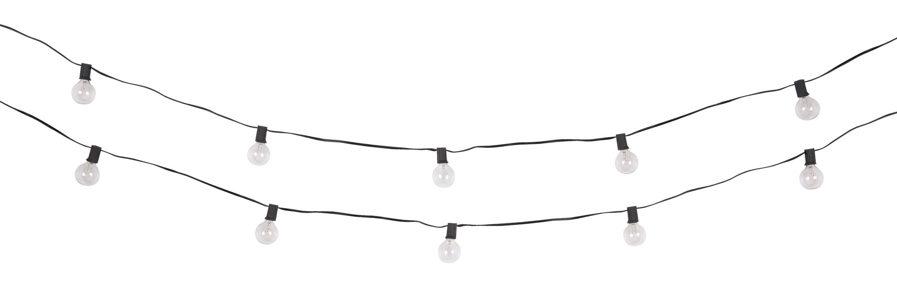 Harbor Breeze 13-ft Plug-in Black Indoor/Outdoor String Light with 10 White -Light Incandescent Globe Bulbs | SL10CCLBK
