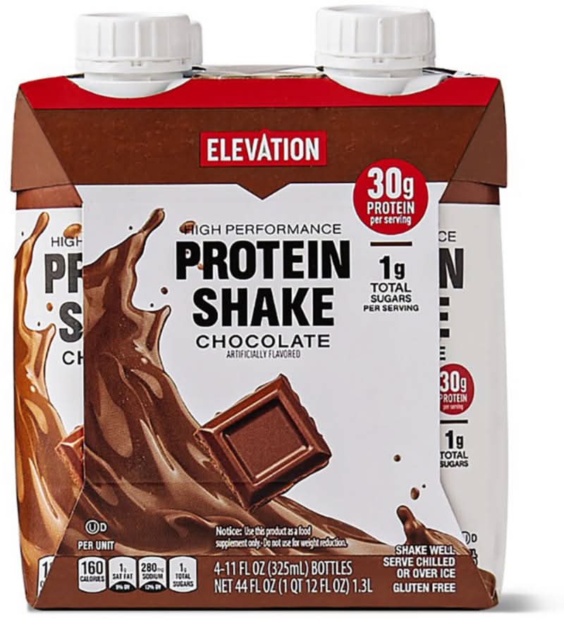 Elevation High Performance Protein Shake, Chocolate (4 x 11 fl oz)