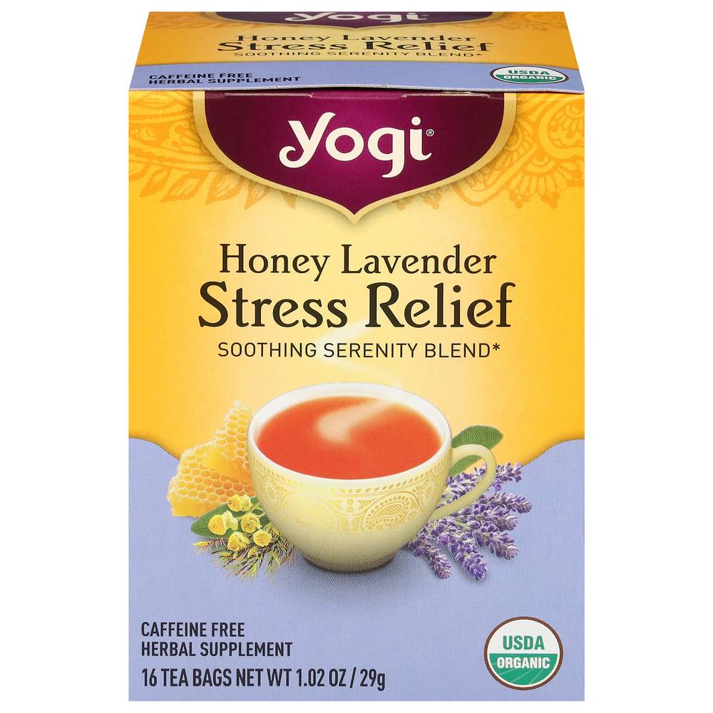 Yogi Stress Relief Honey Lavender Tea (1.02 oz, 16 ct)