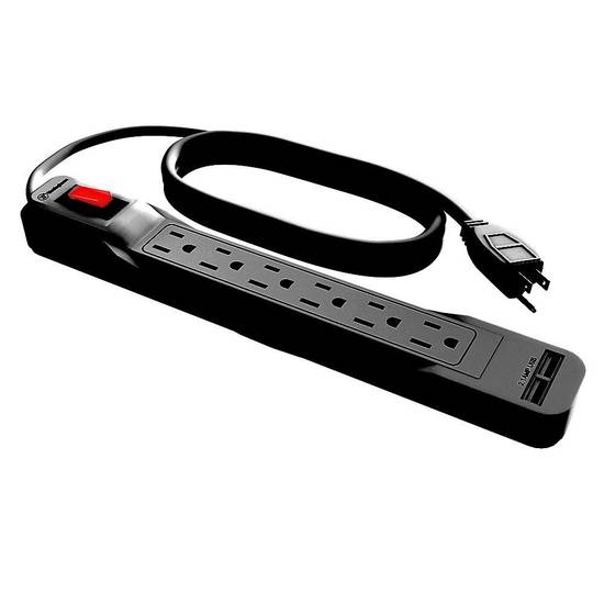 Westinghouse 6-outlet Power Strip With 2 Usb