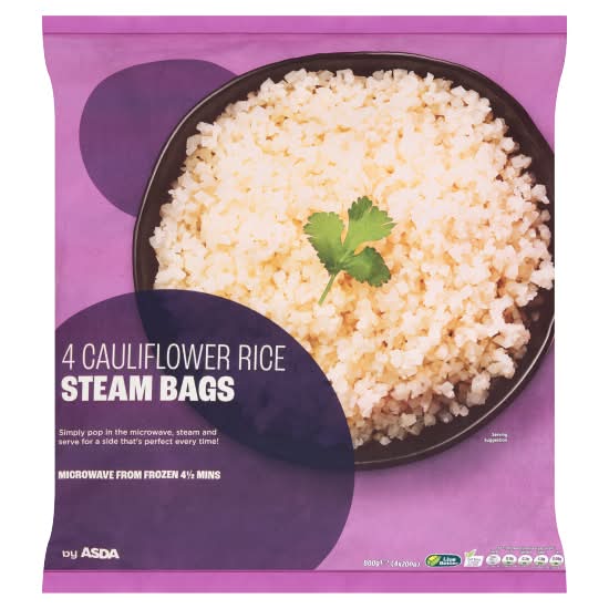 Asda - ASDA Cauliflower Rice Steam Bags (4 pack) - Delivery in Under an ...