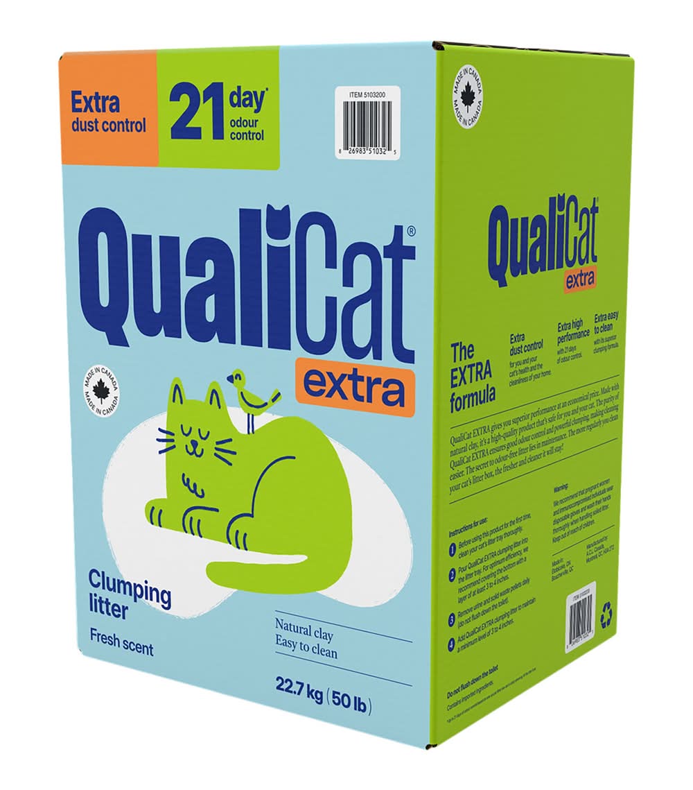 Qualicat - Litière Agglomérante Pour Chats, 22,7 Kg / Qualicat Scoopable Cat Litter, 22.7 Kg