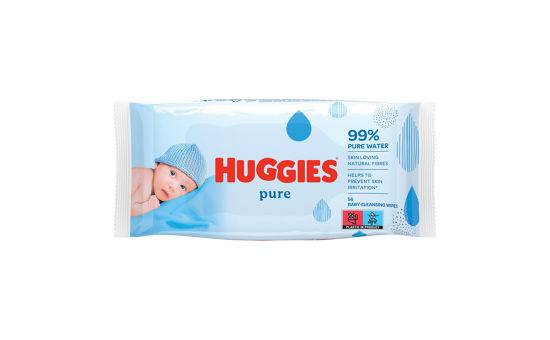 Huggies® Pure Baby Wipes - 1 Pack of 56 Wipes