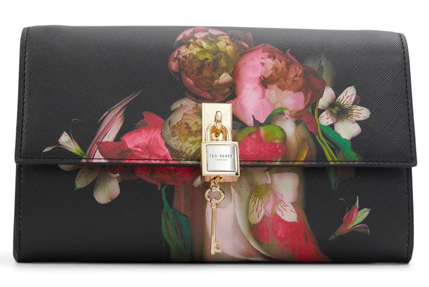 Ted Baker Cyra Clutch (Black/Multicolor Floral Synthetic One Size)