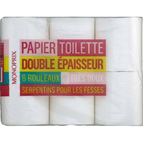 Monoprix Papier Toilette Double Épaisseur Les 6 Rouleaux