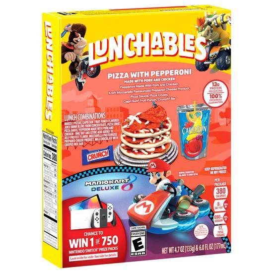 Lunchables Pizza With Pepperoni Capri Sun & Crunch Lunch Combinations