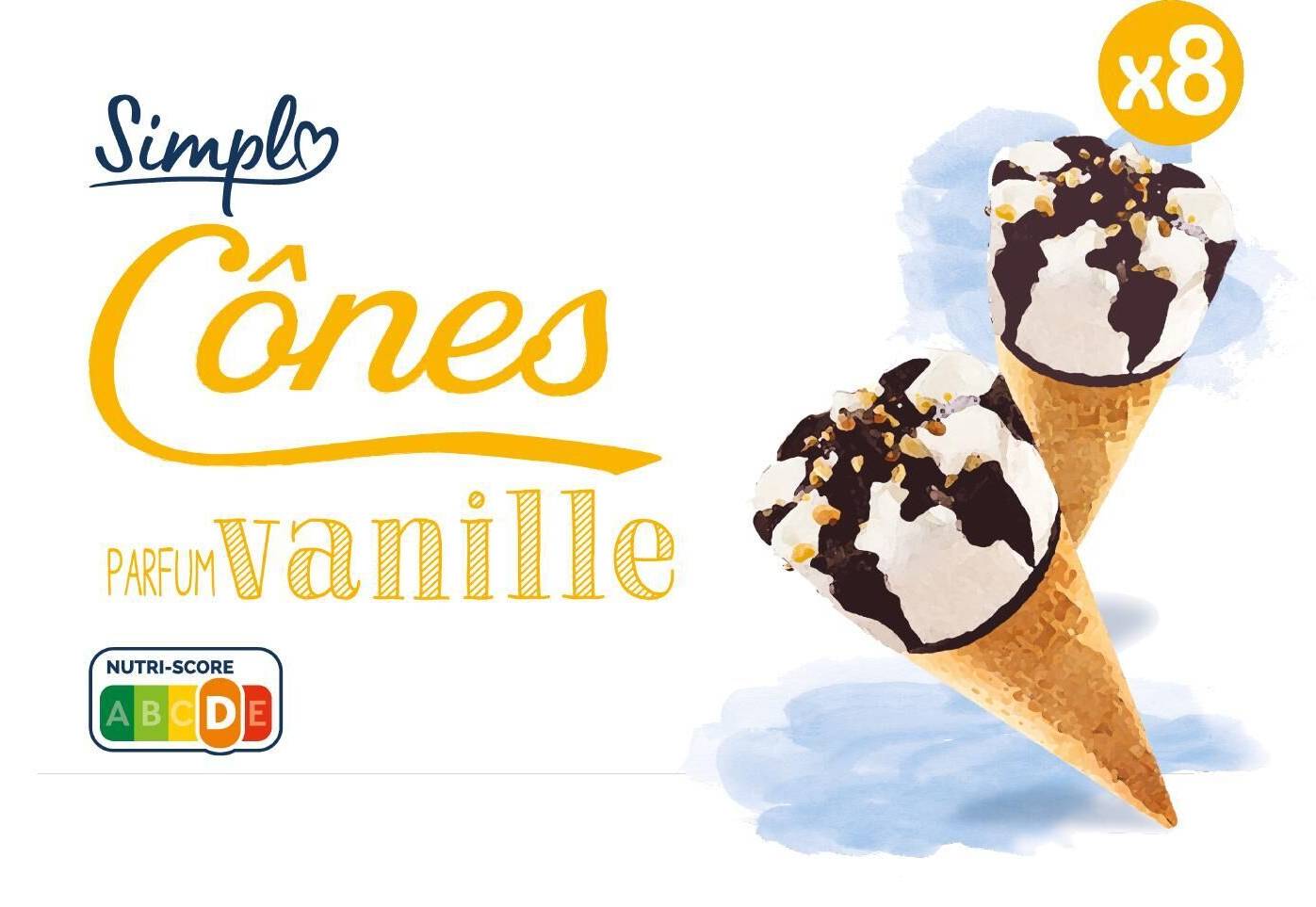 Simpl - Glace cône saveur vanille (120ml)
