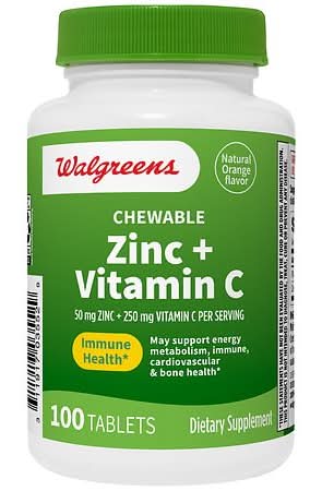 Walgreens Chewable Zinc + Vitamin C Tablets (100 ct)