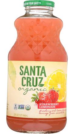 Santa Cruz Organic Strawberry Lemonade Juice 32oz Bottle