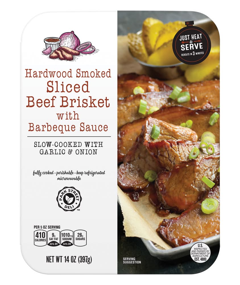 Park Street Deli Sliced Beef Brisket With Barbeque Sauce (14 oz)