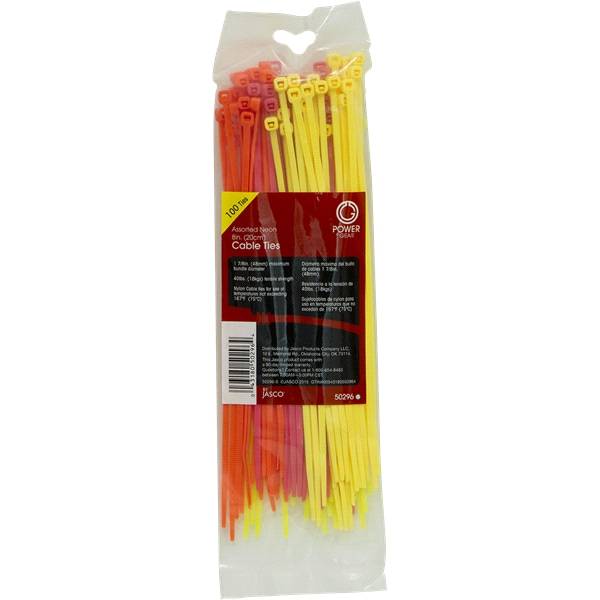 Power Gear Assorted Neon Cable Ties