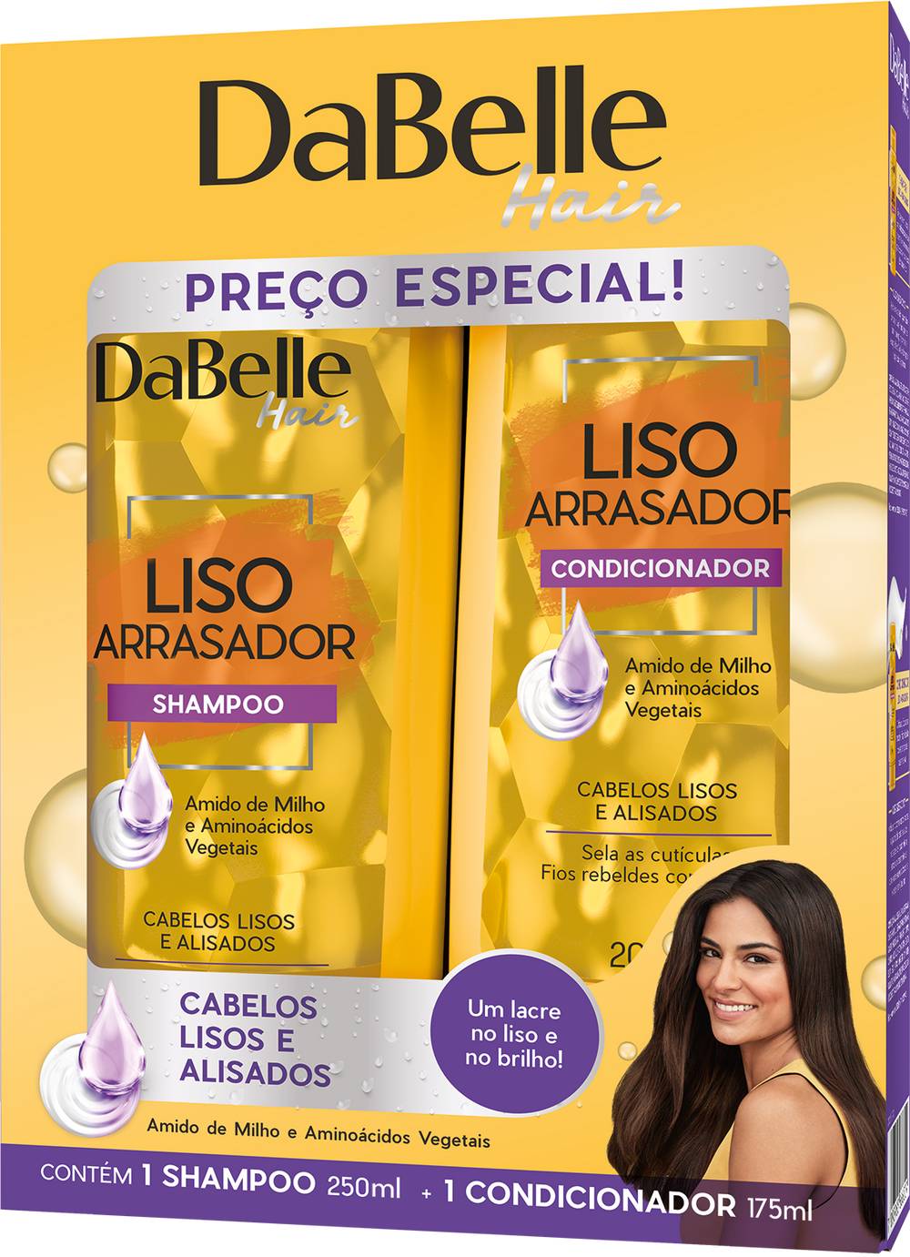 Dabelle kit de shampoo e condicionador liso arrasador (2 un)