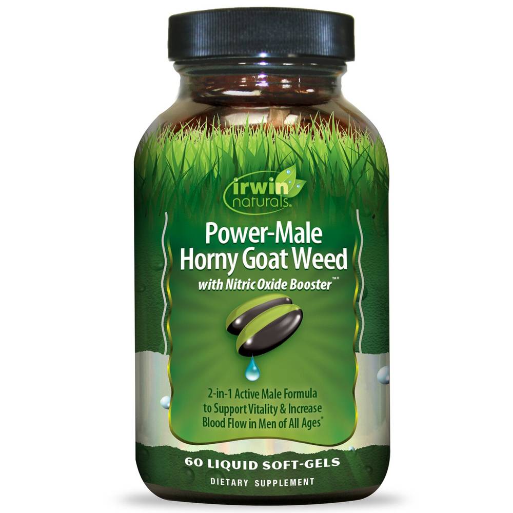 Irwin Naturals Power-Male Horny Goat Weed With Nitric Oxide Booster Soft-Gels