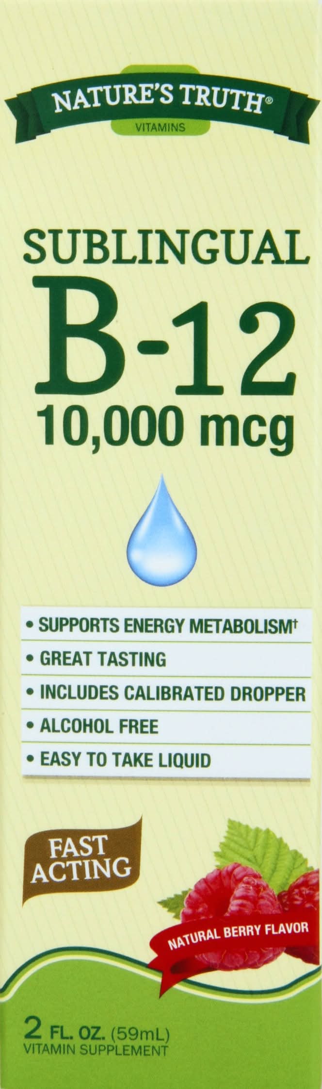 Nature's Truth Sublingual B-12 10,000 Mcg Berry Flavor (2.1 oz)
