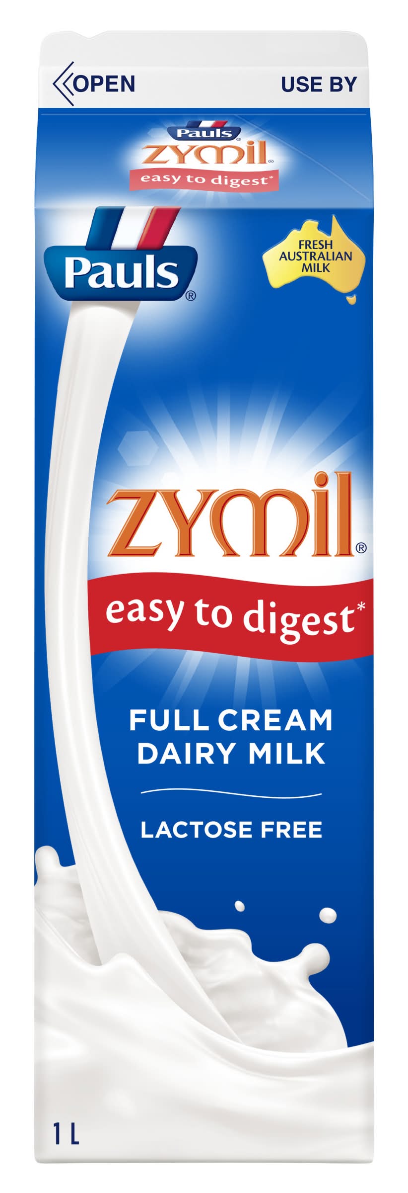 Zymil Easy To Digest Lactose Free Full Cream Dairy Milk (1L)