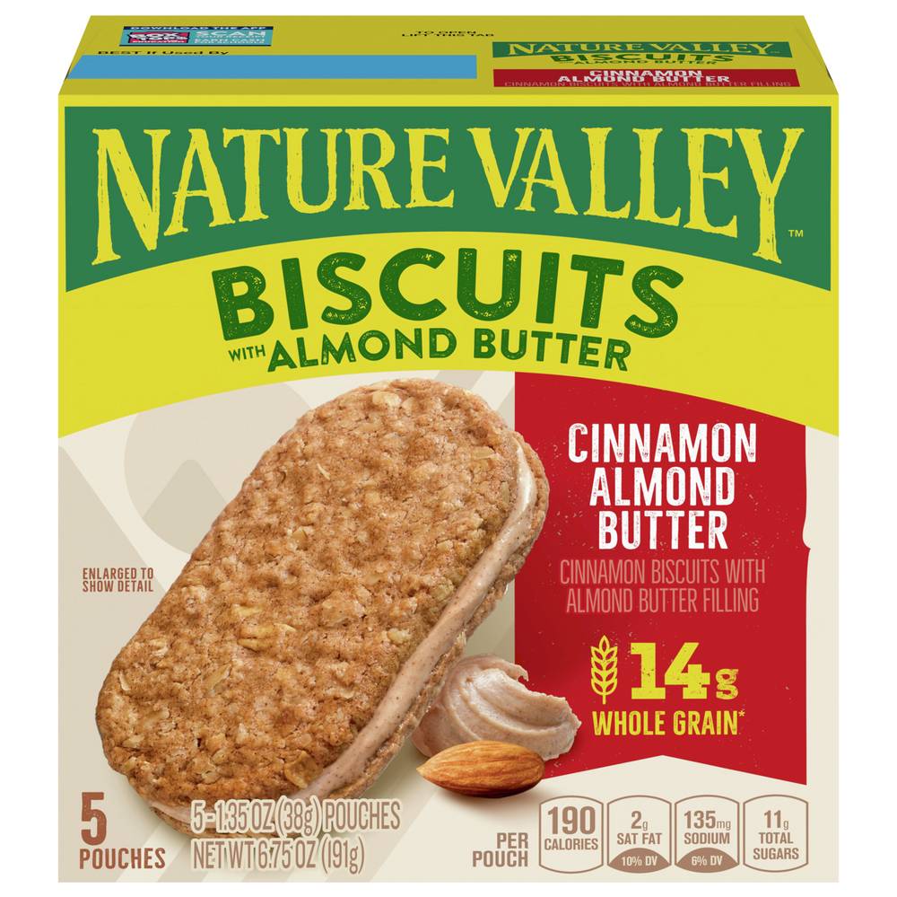 Nature Valley Cinnamon & Almond Butter Biscuits (1.35 oz, 5 ct)