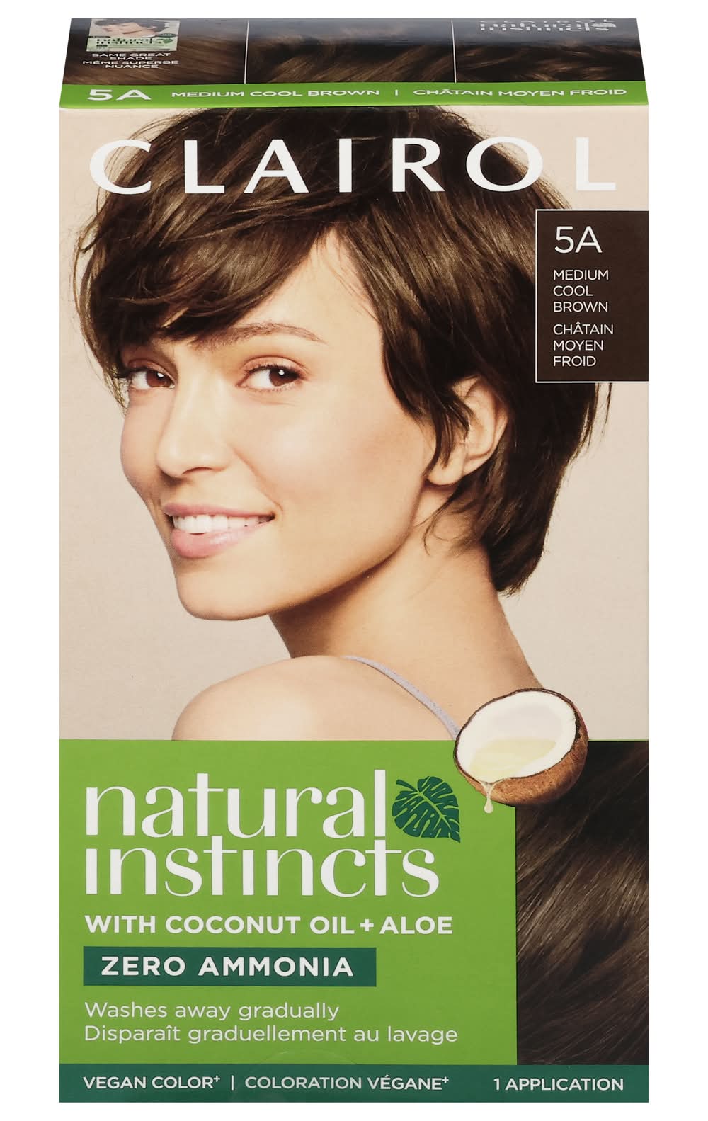 Clairol Natural Instincts Medium Cool Brown 5a Hair Color