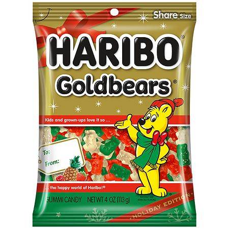 Haribo Goldbears Holiday Edition Gummy Candy (4 oz)