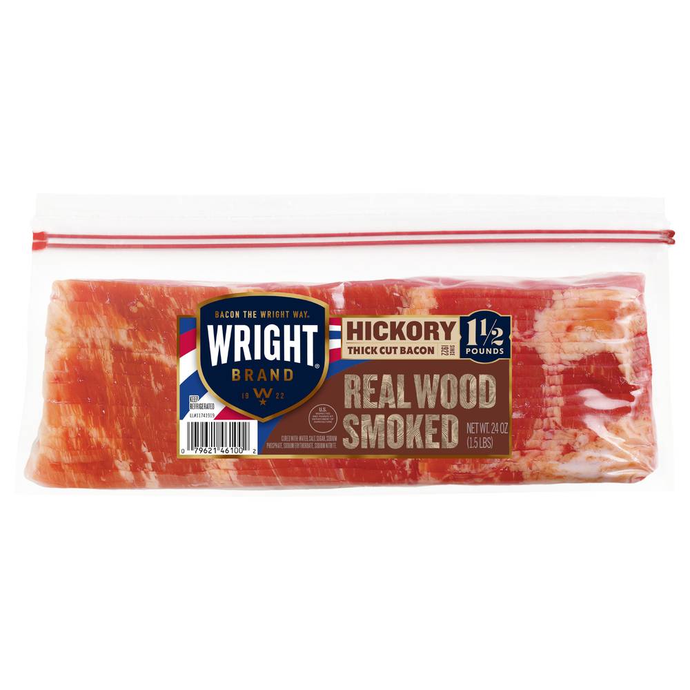 Wright Thick Cut Hickory Smoked Bacon (24 oz)