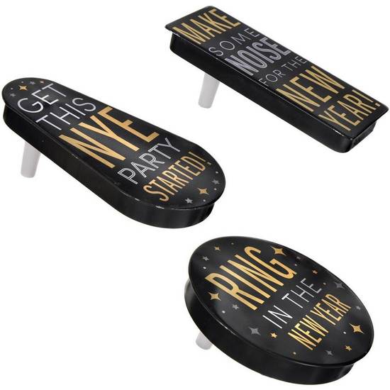 Black, Silver, Gold New Year's Eve Noisemaker