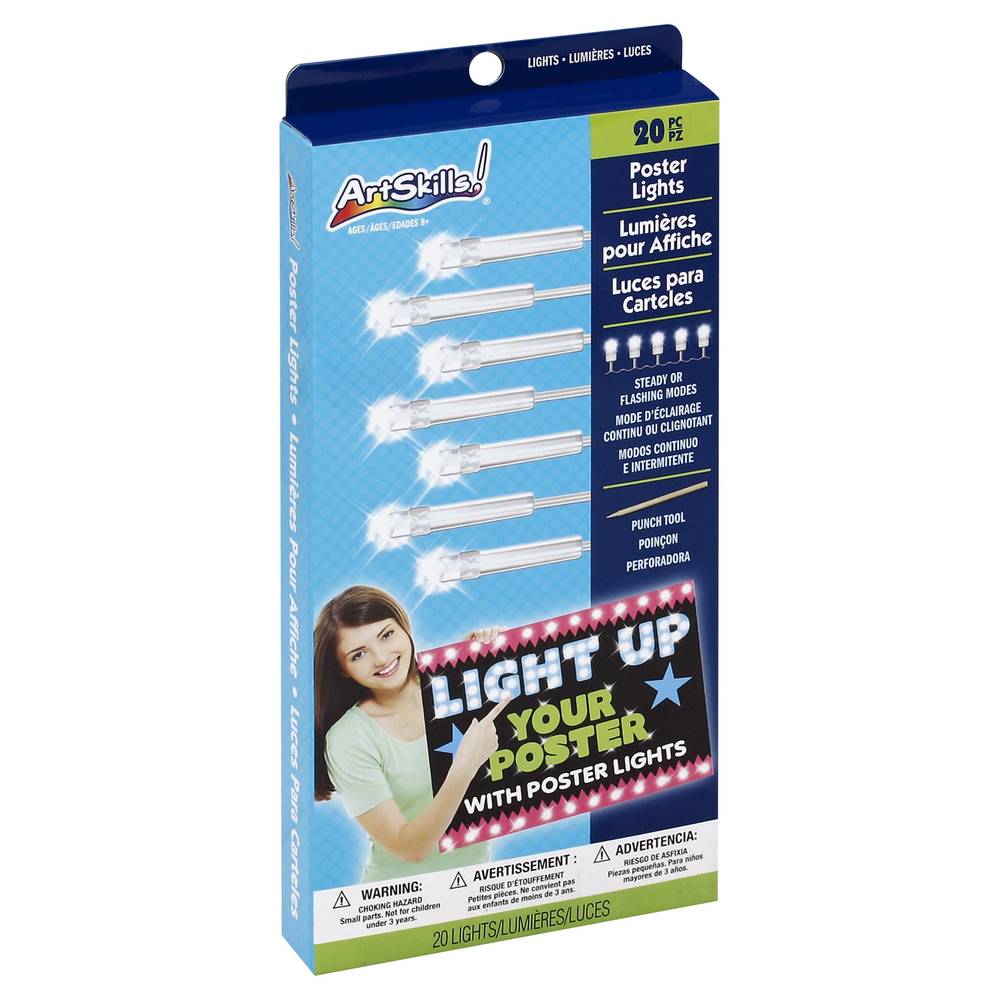 Artskills Rainbow String Light Kit With Punch Tool Poster Lights