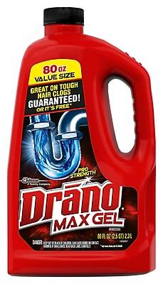 Drano Max Gel Drain Cleaner Bottle, 80 Fl. Oz. (694772)
