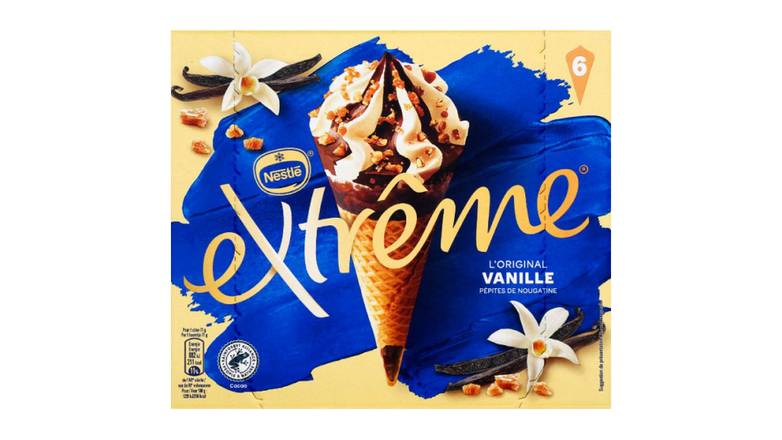 Nestlé - Cônes glacés à la vanille et aux pépites de nougatine (vanille)