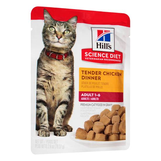 Hill's Science Diet Adult 1-6 Premium Tender Chicken Dinner Cat Food in Gravy