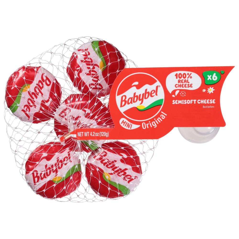 Babybel Original Mini Semisoft Cheese (6 ct)