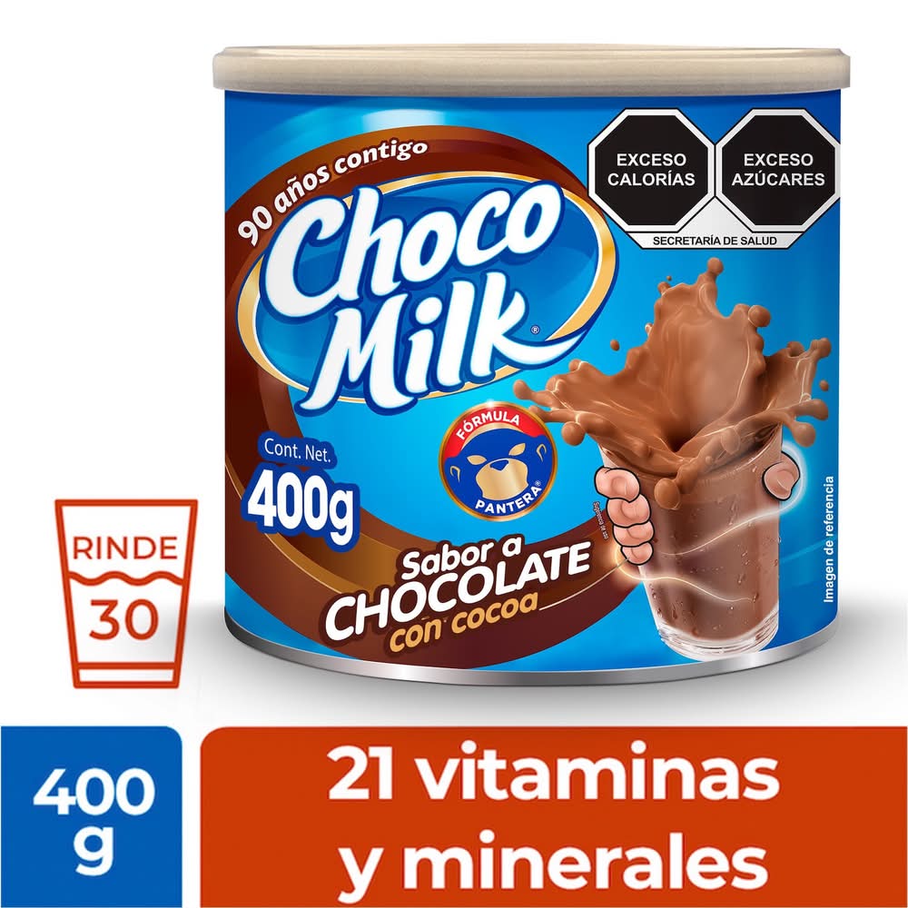 Choco Milk · Bebida en polvo con vitaminas y minerales, chocolate-cocoa (400 g)