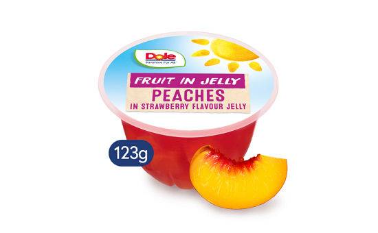 Dole Peach in Strawberry Flavour Jelly 123g