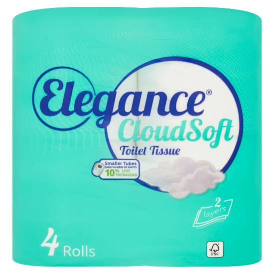 Elegance Cloudsoft 2-ply Toilet Tissue Rolls (white)