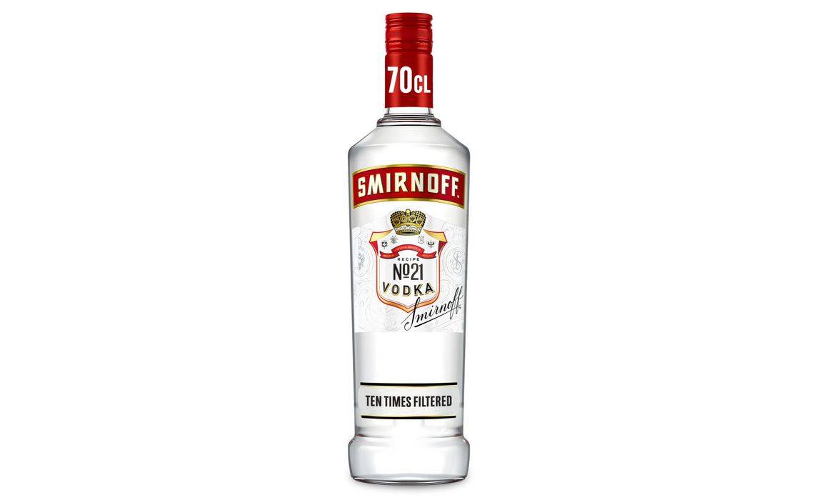 Smirnoff No. 21 Vodka Red Label 37.5% Vol 70cl Bottle (660460)