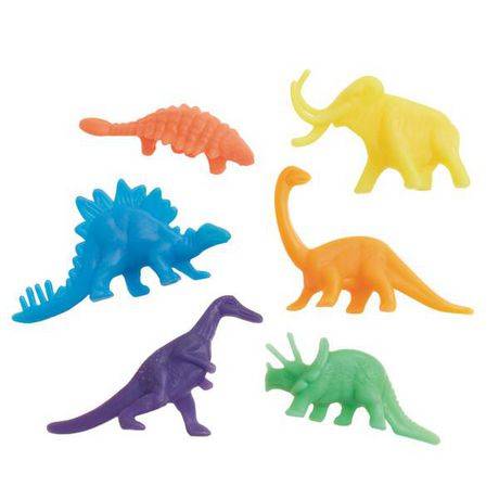 Plastic Dinosaur Favors, Assorted Color, 12 pieces