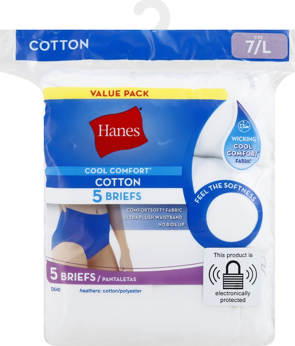 Hanes Cool Comfort Value pack Cotton Briefs Size 7/L