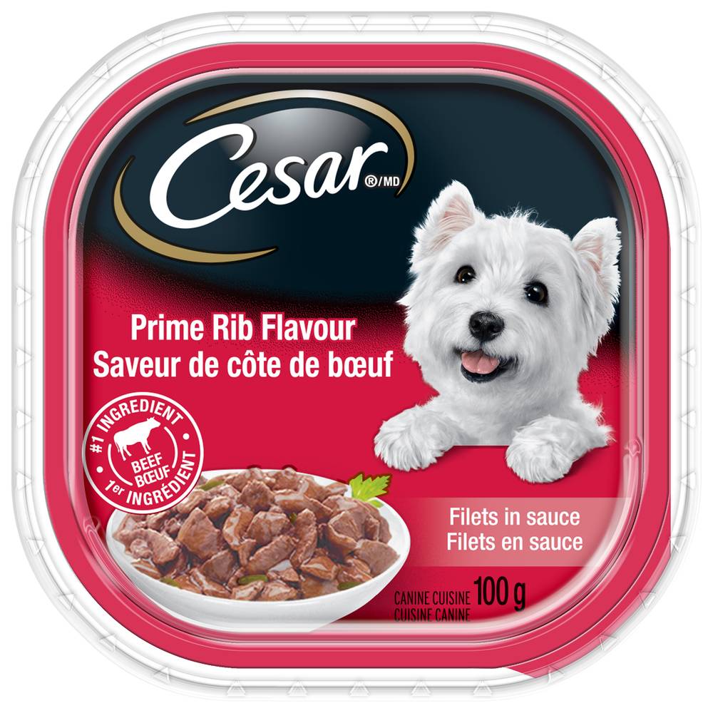 Cesar Prime Rib Fillets in Sauce Wet Dog Food (100 g)