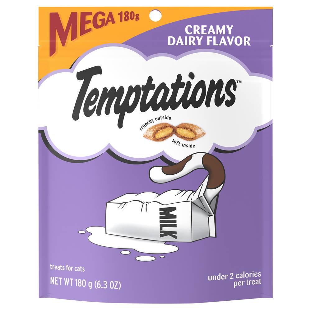 Temptations Creamy Dairy Flavor Crunchy and Soft Cat Treats (6.3 oz)