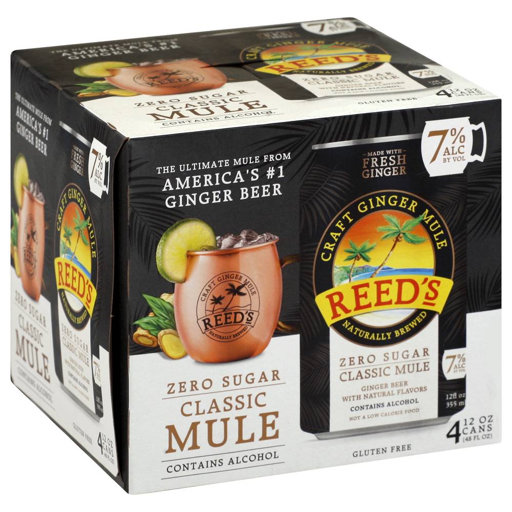 Reed's Classic Mule Ginger Beer (4 x 12 oz)