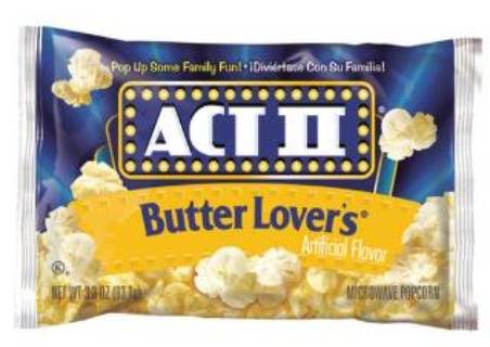 Act II Microwave Popcorn Butter Lover's 2.75 oz