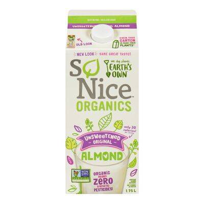 So Nice · Organic almond milk unsweetened (1.75 L)
