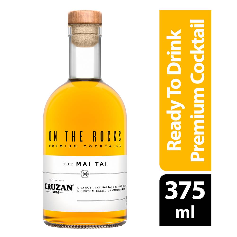 On The Rocks Premium Cocktail Cruzan Rum (375 ml)