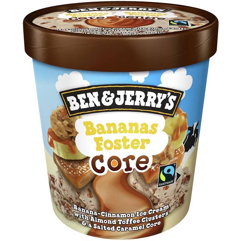 Ben & Jerry's Bananas Foster Core Ice Cream (400 g)