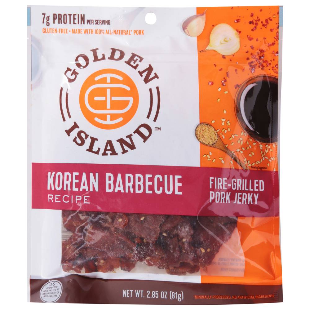 Golden Island Fire-Grilled Korean Barbecue Recipe Pork Jerky (2.85 oz)