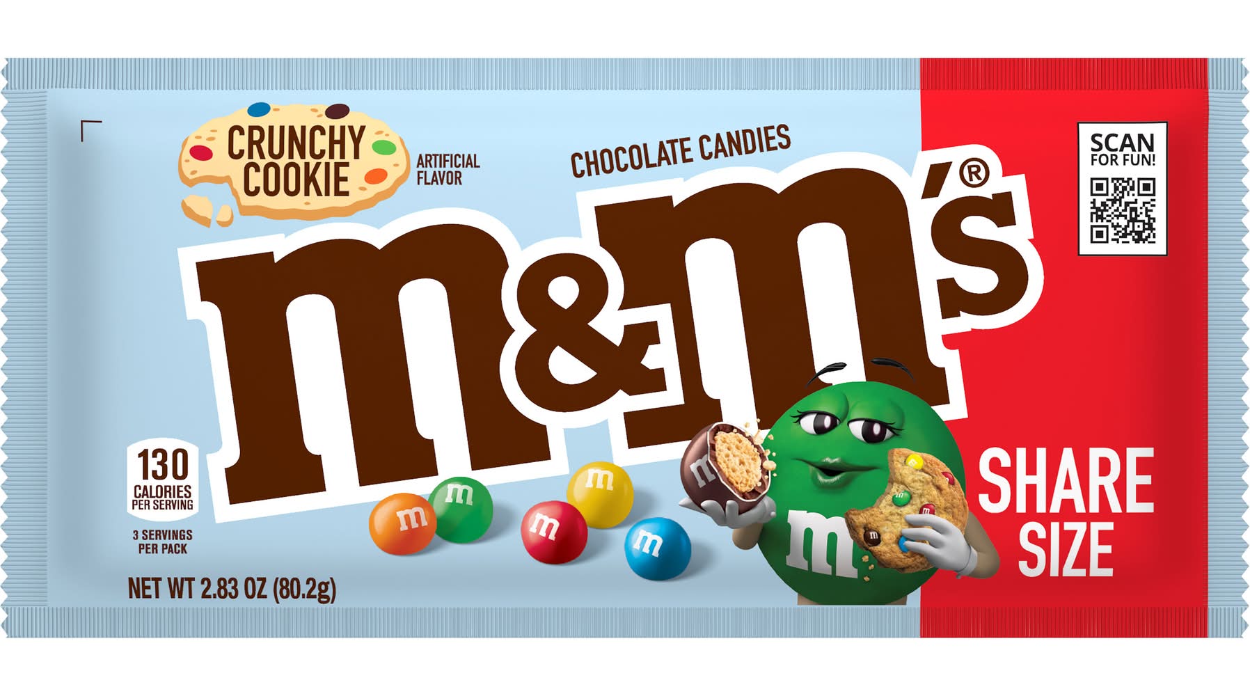 M&M's Crunchy Candy, Cookie Milk Chocolate (2.83 oz)