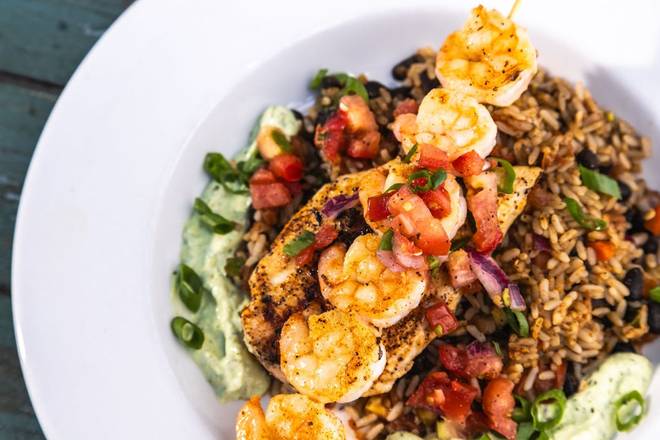 Cilantro Lime Chicken & Shrimp Bowl