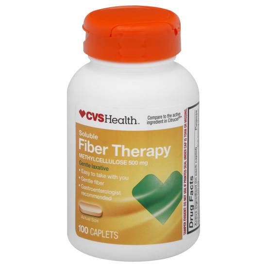 Cvs Health Soluble 500 mg Fiber Therapy Caplets (100 ct)
