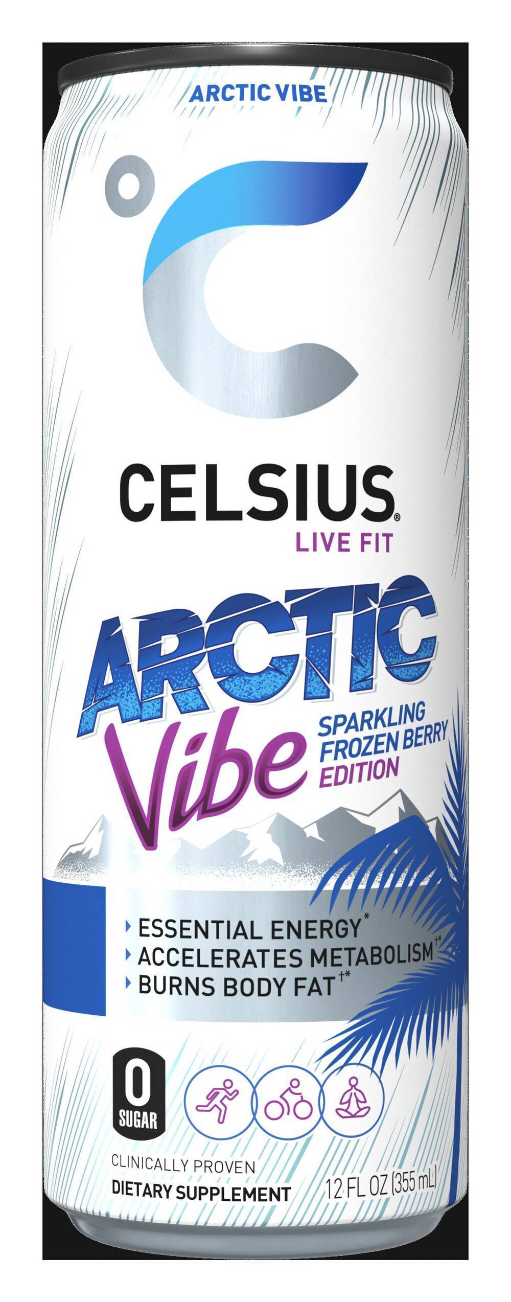 Celsius Sparkling Arctic Vibe Fitness Energy Drink (12 fl oz)