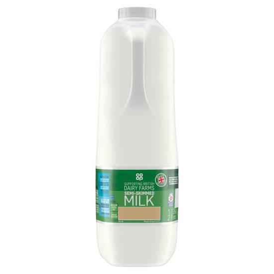 Co-Op British Fresh Semi-Skimmed Milk 2 Pints 1.136L