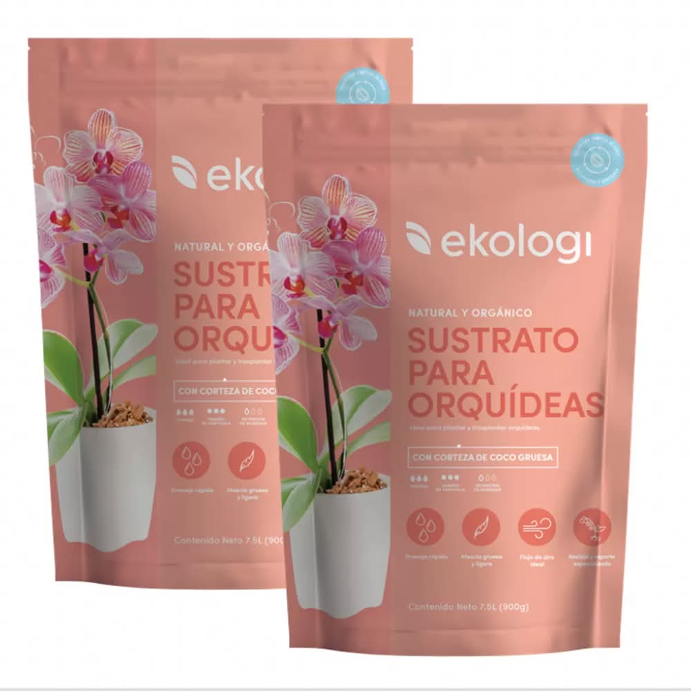 Ekologi, Sustrato para Orquideas 2 piezas de 900g